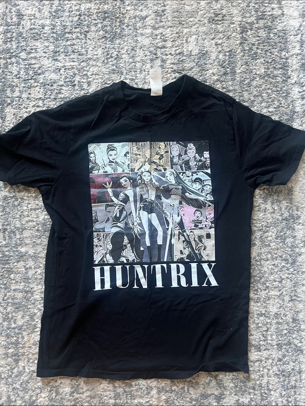 Black Graphic HUNTRIX Comic Panel Tee